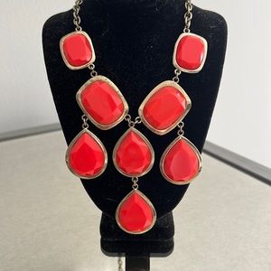 J. Crew orange and gold necklace